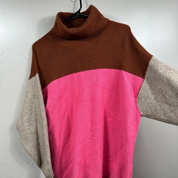 Free People Pink Block Softly Structured Sweater Tunic Size XS - Picture 6 of 9